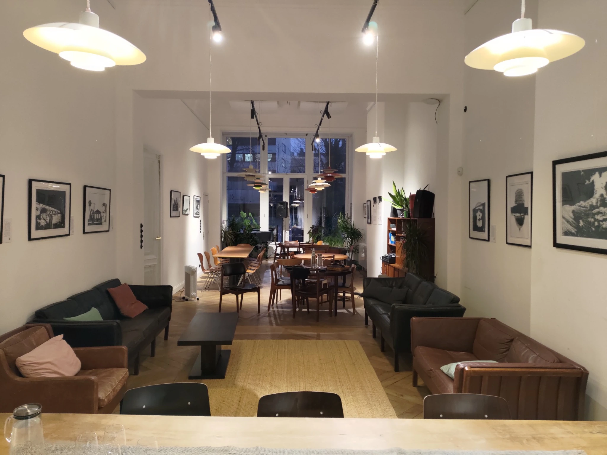 Interior seating area at Full Circle