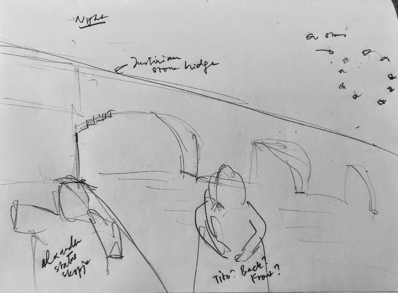 Early composition study for Finding New Gods