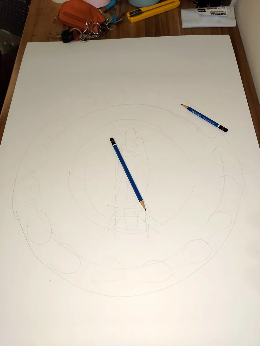 First pencil layout of Mary 2.0