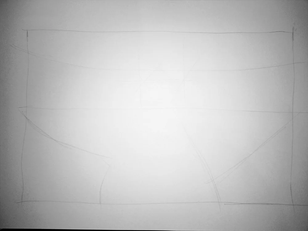 First construction lines on the final sheet