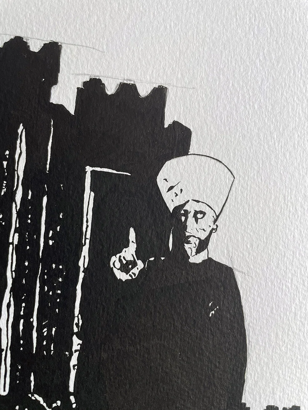 Detail of Hajj Amin al-Husayni in the 2026 version of West of Eden